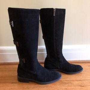 Aquatalia black suede boots